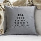 Personalised Eye Test Style New Home Cushion